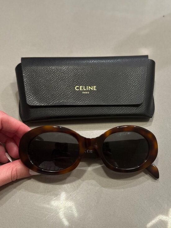 Celine Accessories - Celine Triomphe oval sunglasses
